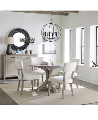 Furniture - Sadie 5-Pc. Round Dining Set (Table & 4 Upholstered Side Chairs)