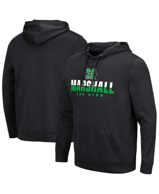 Colosseum - Men's Black Marshall Thundering Herd Lantern Pullover Hoodie
