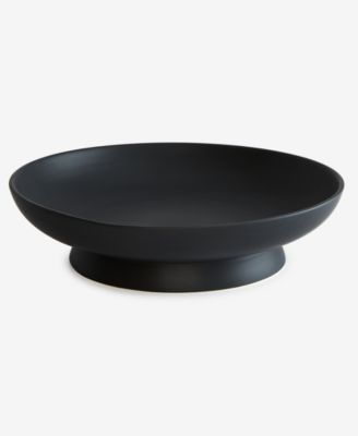 The Cellar - Black Ceramic Low Bowl