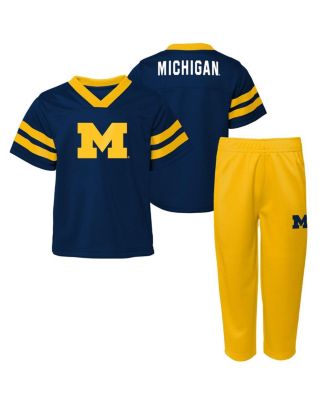 Outerstuff - Preschool Navy Michigan Wolverines Two-Piece Red Zone Jersey Pants Set