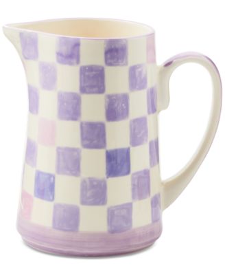 MacKenzie-Childs - Lilac Check Pitcher