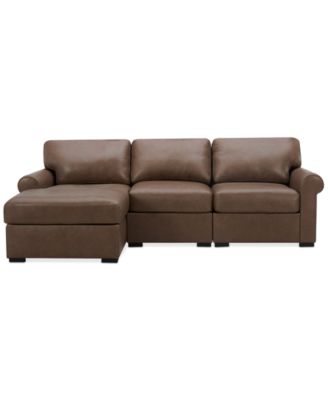 Furniture - Radley Roll Arm 104" 3-Pc. Leather Sectional