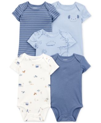 Carter's - Baby 5-Pk. Cotton Dog-Print Short-Sleeve Bodysuits