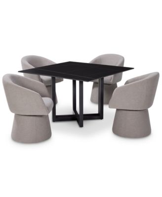 Furniture - 5 Pc. Dining Set (Emila Square Table & 4 Korder Chairs)