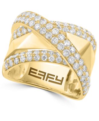 EFFY Collection - Diamond Crossover Statement Ring (1-5/8 ct. t.w.) in 14k Gold