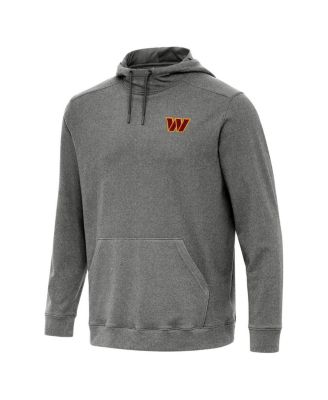 Antigua - Men's Heather Black Washington Commanders Cloud Pullover Hoodie