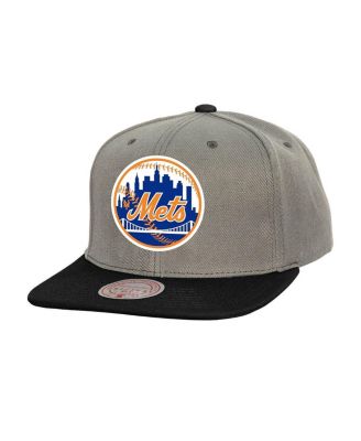 Mitchell & Ness - Men's Gray New York Mets Cooperstown Collection Basic Flip Snapback Hat