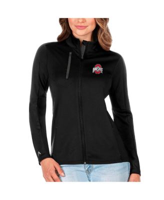Antigua - Women's Black/Silver Ohio State Buckeyes Generation Full-Zip Jacket