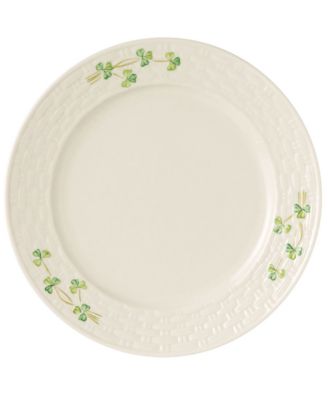 Belleek Pottery - Shamrock Porcelain Dinner Plate