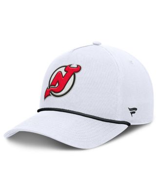 Fanatics - Men's White New Jersey Devils Rope A-Frame Adjustable Hat