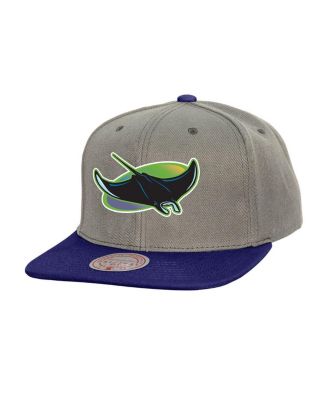 Mitchell & Ness - Men's Gray Tampa Bay Rays Cooperstown Collection Basic Flip Snapback Hat