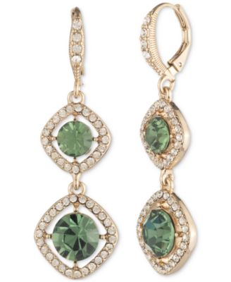 Givenchy - Pav&eacute; & Round Crystal Halo Double Drop Earrings