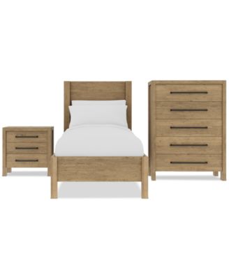 Furniture - Davie 3-Pc. Twin Set (Panel Bed, Chest & 3-Drawer Nightstand)