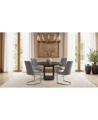 Macy's - Tivie 5-Pc. Dining Set (Round Table & 4 Metal Dining Chairs)