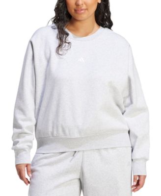 adidas - Plus Size Essentials Small-Logo Fleece Sweatshirt