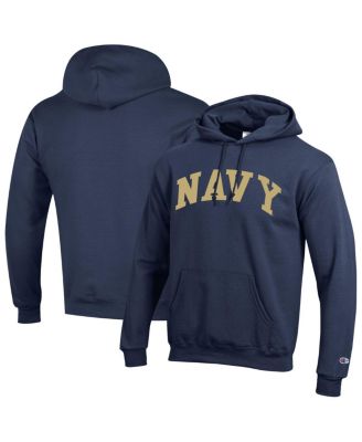 Champion - Men's Navy Navy Midshipmen Basic Arch Fleece Pullover Hoodie