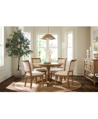 Willowmere 5-Pc. Dining Set (Round Table & 4 Upholstered Chairs) Created for Macy's. image