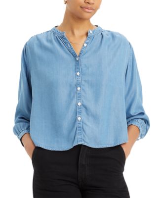 Levi's - Women's Lilah Button-Front 3/4-Sleeve Blouse