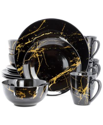 Elama - Bolt 16-Pc. Dinnerware Set, Service for 4