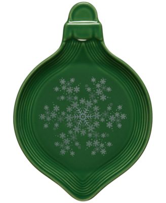 Jade Snowflakes Ornament Shaped Plate, Exclusively at Macy's image