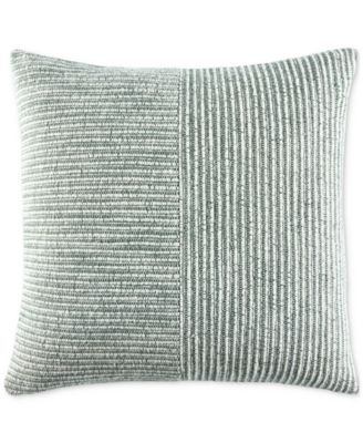 Oake - Striped Patch Decorative Pillow, 18" x 18"