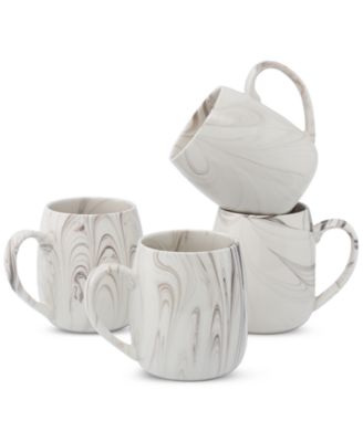 Lorren Home Trends - Marble Pattern Mugs, Set of 4