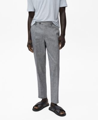 MANGO - Men's Slim Fit Linen Pants