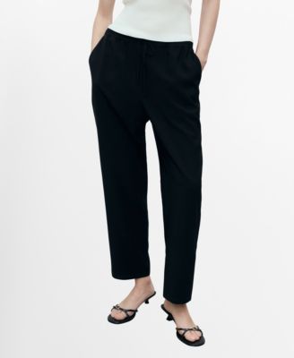 MANGO - Women's Drawstring Flowy Pants