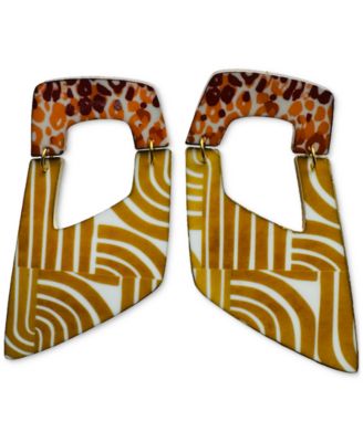 Swanky Designs - Raquel Dangle Abstract Earrings