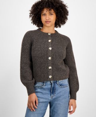 And Now This - Women's Shaker Stitch Button-Front Cardigan