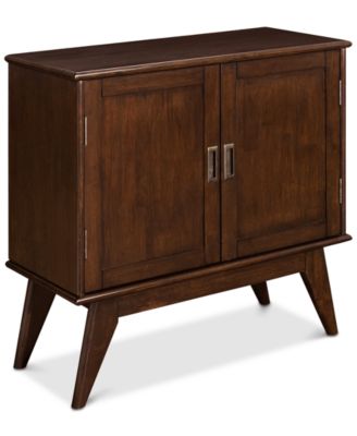 Simpli Home - Draper Mid Century Low Storage Cabinet