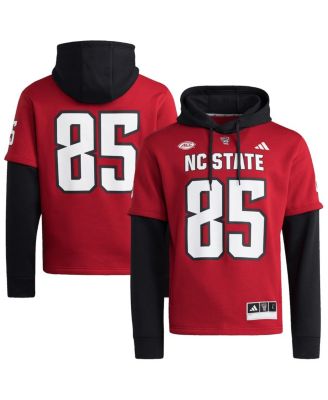 adidas - Men's Red NC State Wolfpack Jersey Pullover Hoodie
