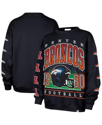 '47 Brand - Women's Navy Denver Broncos Go Big Oversized Pullover Sweatshirt