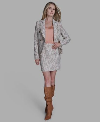 BCBG - Women's Novelty Button Front Jacket