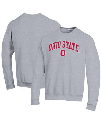 Champion - Men's Heather Gray Ohio State Buckeyes Arch Over Logo Pullover Sweatshirt