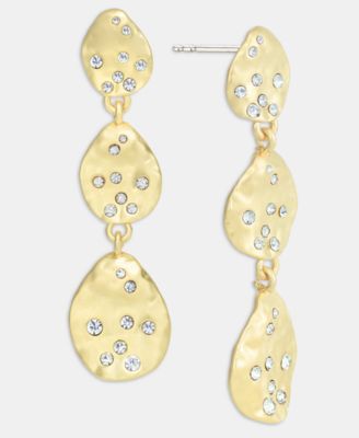 Style & Co - Pav&eacute; Oval Triple Drop Earrings