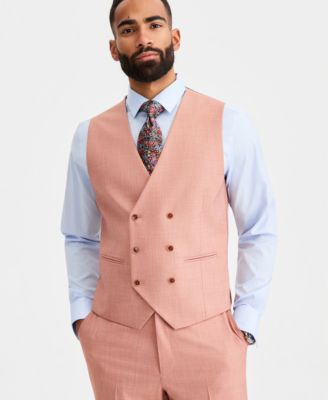 Tayion Collection - Men's Classic-Fit Rust Solid Suit Separates Vest