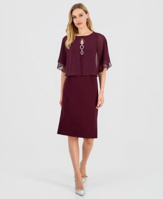 Connected - Women's Cape Overlay Dress