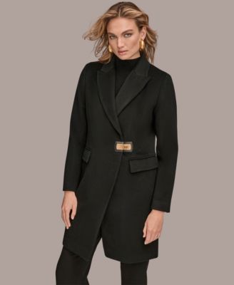 Donna Karan New York - Women's Buttoned Notch Collared Coat