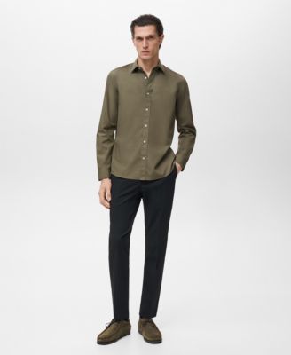 MANGO - Men's Regular-Fit Cotton Shirt