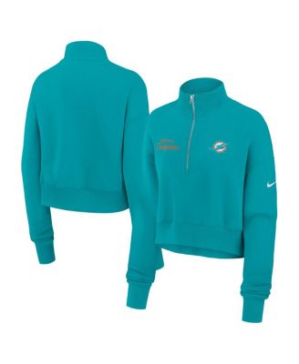 Nike - Women's Aqua Miami Dolphins Primetime Phoenix Half-Zip Sweatshirt