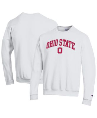 Champion - Men's&nbsp;White Ohio State Buckeyes Arch Over Logo Pullover Sweatshirt