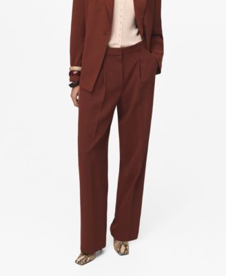MANGO - Women's Modal Straight-Fit Pants