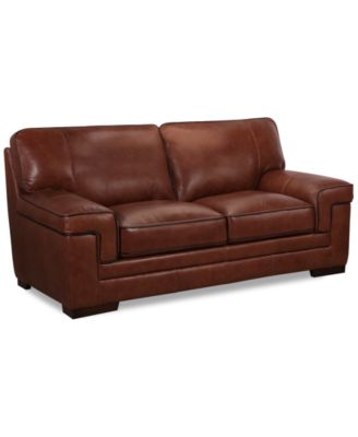 Myars 69" Leather Loveseat, Created for Macy's image