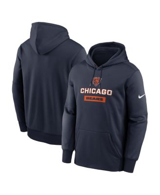 Nike - Men's Navy Chicago Bears Toss Sweep Performance Pullover Hoodie