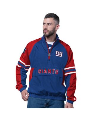 Starter - Men's Royal New York Giants Prospect Half-Zip Pullover