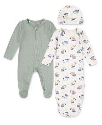 Huggies - Baby Boy or Girl 3-Piece Long-Sleeve Coverall, Gown and Hat Set