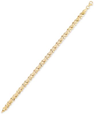Macy's - Heart Link Bracelet in 10k Gold