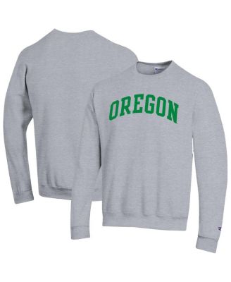 Champion - Men's Heather Gray Oregon Ducks Basic Arch Fleece Pullover Sweatshirt