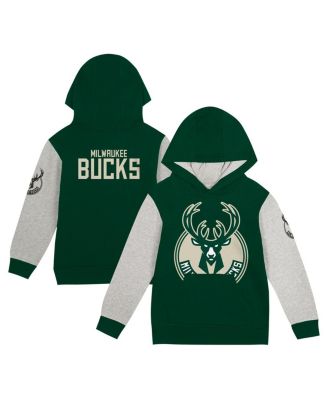Outerstuff - Toddler Hunter Green Milwaukee Bucks Fair Catch&nbsp;Fleece Pullover Hoodie